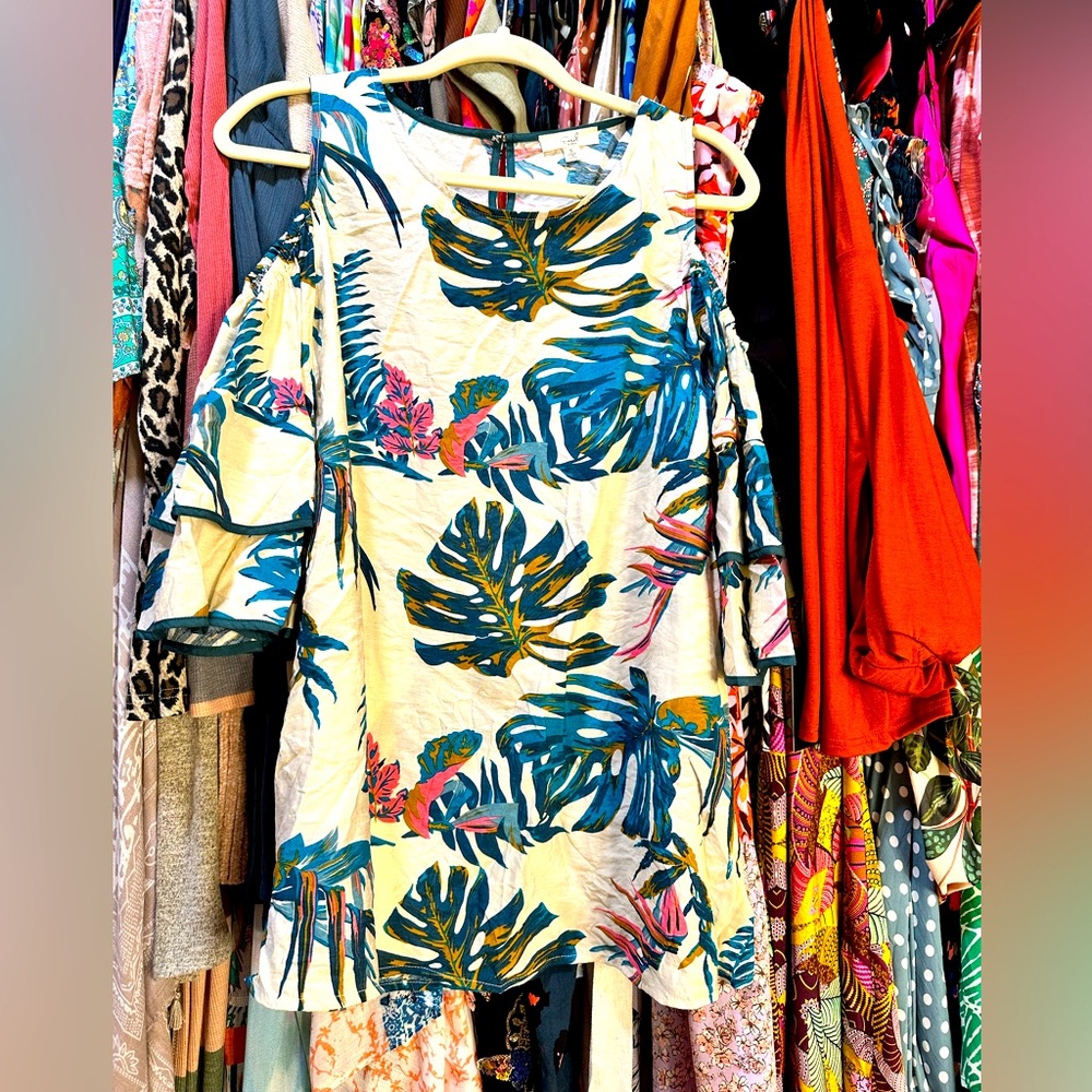 Tropical print blouse